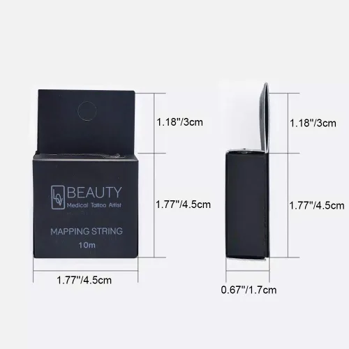 Vista 4 de Cuerda de mapeo de cejas preentintada para microblading marcador de cejas hilo tatuaje PMU microblading cuerda herramienta de medición para marcar
