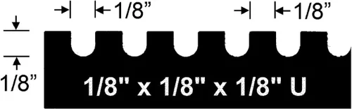 Vista 2 de MD Building Premium - Paleta con muesca en U, 1/8 pulgadas x 1/8 pulgadas x 1/8 pulgadas, 11 pulgadas x 4.5 pulgadas