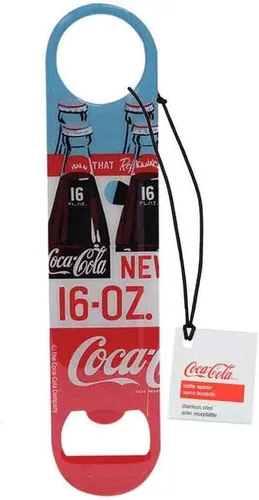 Vista 3 de Tablecraft Coca-Cola "Pop Fizz" - Abrebotellas plano, color rojo