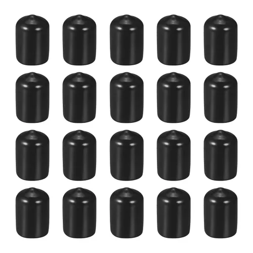 Vista 10 de DMiotech Paquete de 20 protectores de rosca de tornillo rojo de 1/2 pulgada de identificación, tapas de goma para pernos de tornillo, tubería