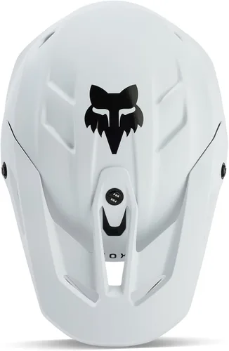 Vista 4 de Fox Racing Casco de motocross para jóvenes V3, bicicleta de tierra, blanco mate, talla M