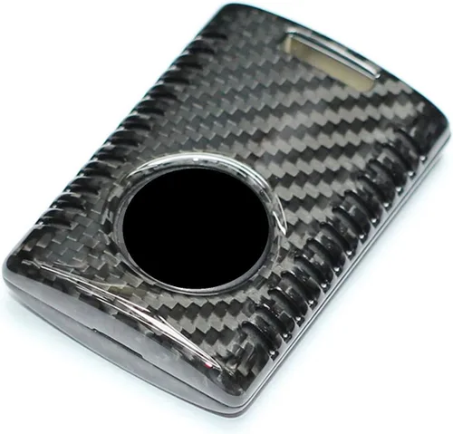 Vista 4 de Funda para llavero de fibra de carbono genuina para Chevrolet Captiva Corvette C7 Stingray Coupe Smart Car Remote Key Fob Case para hombres mujeres