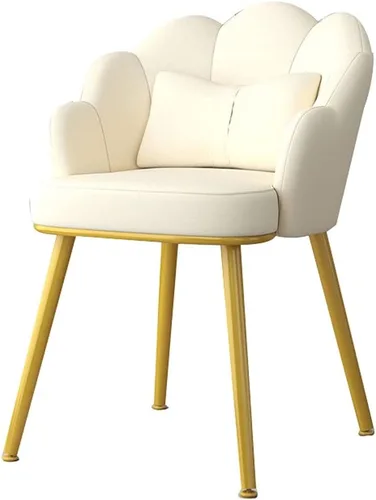 Vista 9 de Silla de comedor moderna de cuero, silla de tocador con patas de silla de metal, cocina, dormitorio, sala de matrimonio, balcón, sofá, silla, pasta
