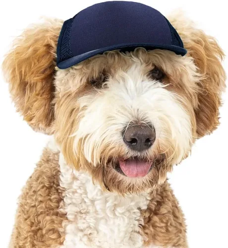 Vista 15 de DIY PupLid Trucker Hats (negro/blanco, XXS) - Sombrero de perro personalizable, lona en blanco para diseño personalizado, ajustable, protección