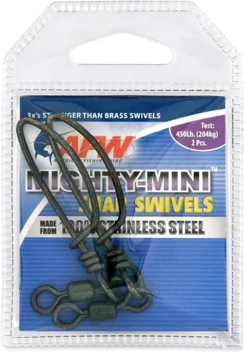 Vista 22 de American Fishing Wire Mighty Mini grúa giratoria, línea de pesca esencial, equipo de pesca compacto, giro de agua salada, giro de acero inoxidable