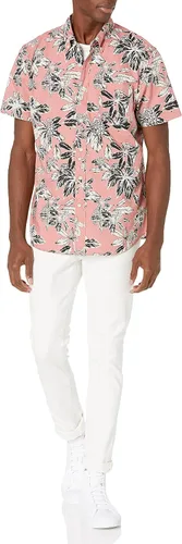 Vista 4 de Amazon Brand Goodthreads - Camisa de popelina estampada, de corte ajustado y manga corta, para hombre