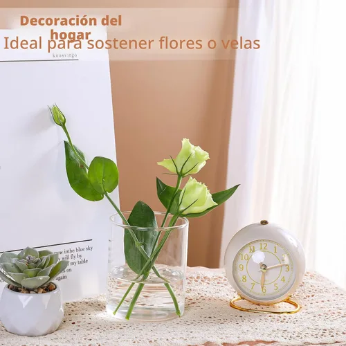 Vista 9 de UPBUD Jarrones Cilíndricos de Vidrio Pequeños de 4 Pulgadas para Centros de Mesa 12 piezas Jarrón de Flores Transparente para Decoraciones