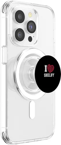 Vista 3 de I Heart Shelby First Name I Love Shelby Personalized PopSockets MagSafe PopGrip for iPhone