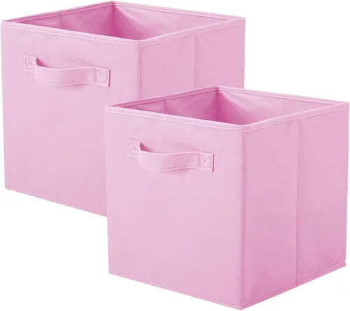 Vista 20 de PowerKing Cubos de almacenamiento plegables con asas, contenedores plegables de tela para estantes de armario, contenedores de almacenamiento