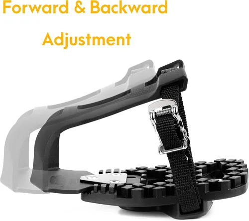 Vista 3 de Venzo Clips para dedos de bicicleta para bicicleta, adaptadores de pedal de bicicleta de ejercicio para interiores, compatible con pedal