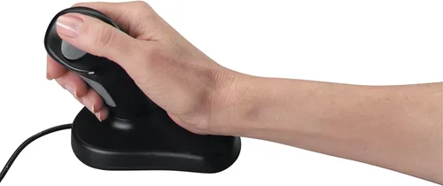 Vista 9 de 3M Mouse óptico ergonómico con cable, diseño patentado de agarre vertical que mantiene tu mano y muñeca en un ángulo neutro para mayor comodidad
