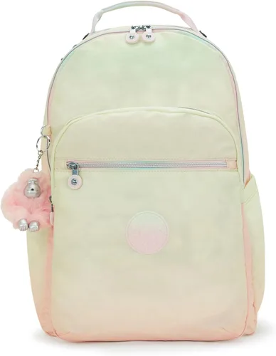 Vista 62 de Kipling Seúl - Mochila pequeña para tableta, diseño de flores acuáticas, talla única
