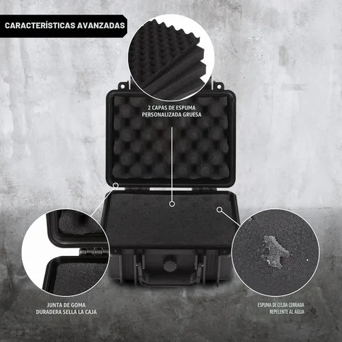 Vista 3 de Durabox Estuche Resistente a Todas Las Condiciones Climáticas 10 x 9 x 5” - Estuche de Viaje con Carcasa Rígida Aprobada por la TSA con Espuma