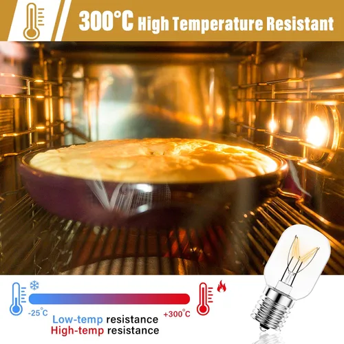 Vista 8 de Bombilla para horno microondas Whirlpool, compatible con Whirlpool Maytag GE Amana Over The Range Hood Microondas, base regulable 125V 40W E17, luz