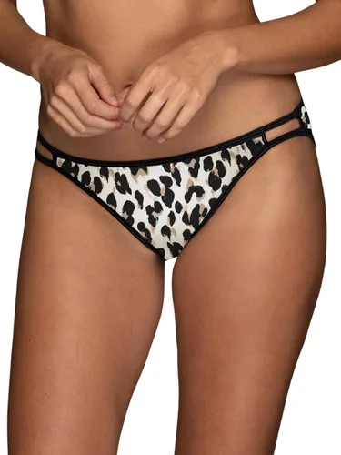 Vista 75 de Vanity Fair Bragas de bikini con tira para mujer, Illumination, con elástico sedoso y ribete de satén Paquete de 3 Negro (Midnight Black)