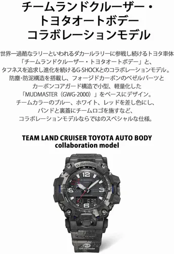 Vista 3 de Casio G-Shock MUDMASTER GWG-2000TLC-1AJR Toyota Collaboration Limited Edition productos originales nacionales de Japón