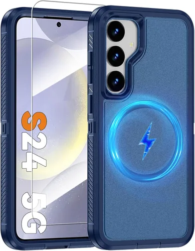 Vista 58 de Funda magnética para Samsung Galaxy S24+ Plus compatible con carga Magsafe [protector de pantalla de vidrio]