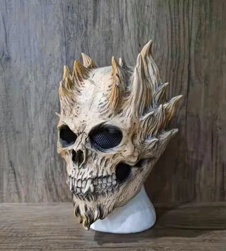 Vista 5 de Máscara de calavera de terror, máscara de esqueleto realista