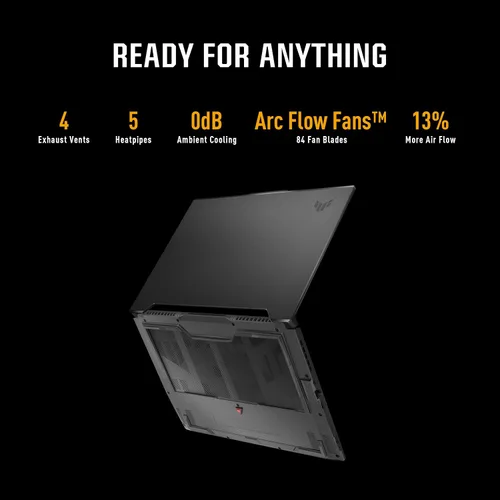 Vista 9 de ASUS TUF Dash 15 (2022) Laptop para juegos, pantalla FHD de 15.6 pulgadas 144Hz, Intel Core i7-12650H, GeForce RTX 3050 Ti, 16 GB DDR5, 512 GB SSD