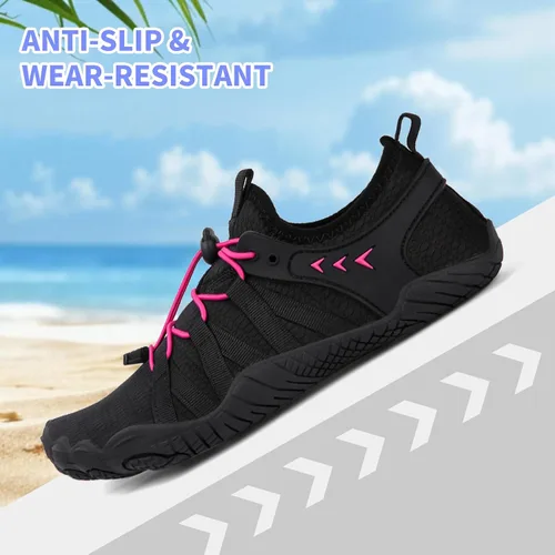 Vista 4 de Zapatos de playa y piscina de secado rápido, sin cordones, para mujeres y hombres, para surf, yoga y deportes acuáticos