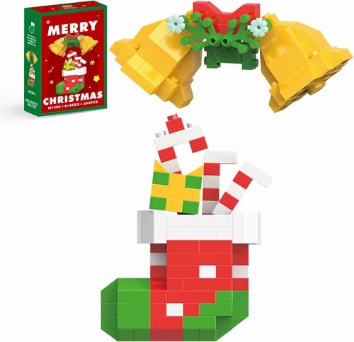 Vista 11 de Christmas Advent Calendar 2026 Building Sets Compatible with Lego Christmas 24 Days Countdown Gifts 24 Packs Christmas Model Building Micro Blocks