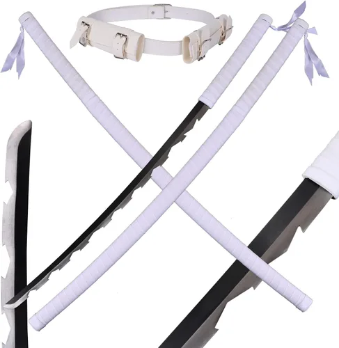 Vista 7 de Bowen Demon Slayer - Espada de metal real, Katana de 40.5 pulgadas, espada samurái de acero al carbono, textura original de anime para cosplay