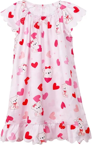 Vista 7 de JESKIDS Camisones de satén para niñas, camisón de seda, ropa de pijama