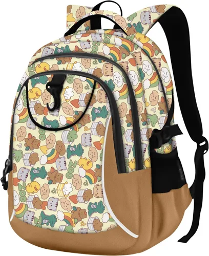Vista 8 de Mochila escolar estilo Rickyh, mochila de viaje para hombres y mujeres, mochila ligera con compartimento para portátil, Tamaño único