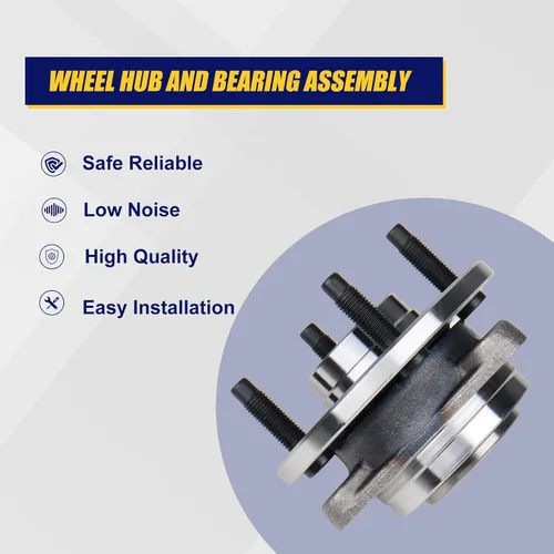 Vista 6 de KUSATEC 513205 Buje de rueda delantera y conjunto de cojinete 4 orejetas no ABS Compatible con Chevy Cobalt 2005-2010, Saturn Ion 2003-2007