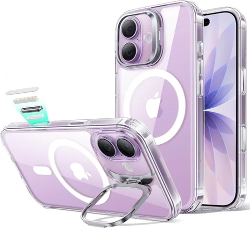 Vista 66 de ESR Funda para iPhone 13 Pro, compatible con MagSafe, protección de grado militar a prueba de golpes, soporte de anillo de cámara integrado, funda