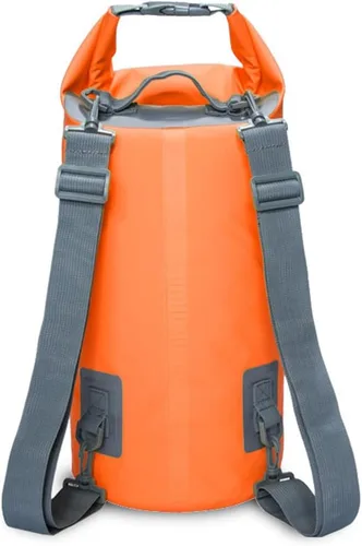 Vista 8 de Bolsa seca impermeable, mochila de almacenamiento seca ligera con parte superior enrollable, natación, canotaje, kayak, campamento, playa (azul 10 L)