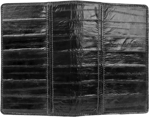 Vista 2 de Cuaderno de cuero genuino EEL Skin (pequeño, negro)