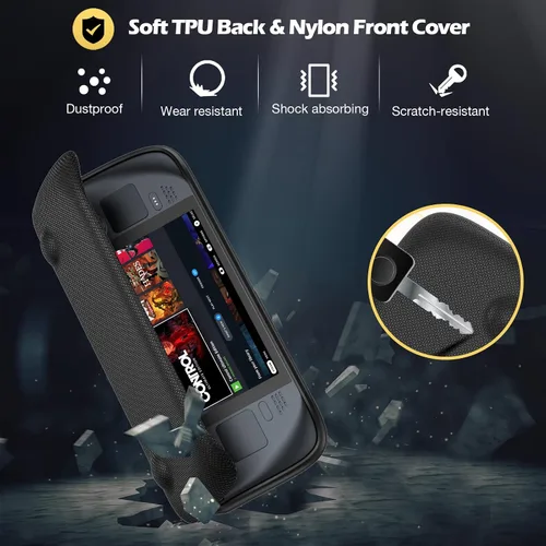 Vista 4 de ProCase Funda abatible para cubierta de vapor con protectores de pantalla de vidrio templado funda protectora suave con cubierta frontal