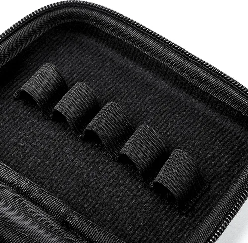Vista 4 de Estuche de transporte de aceite esencial con capacidad para 10 botellas (5/10/0.5 fl oz), bolsa de almacenamiento de botellas de rodillo de carcasa