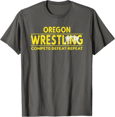 Vista 88 de Oregon Wrestling - Camiseta para competir, derrota, repetir