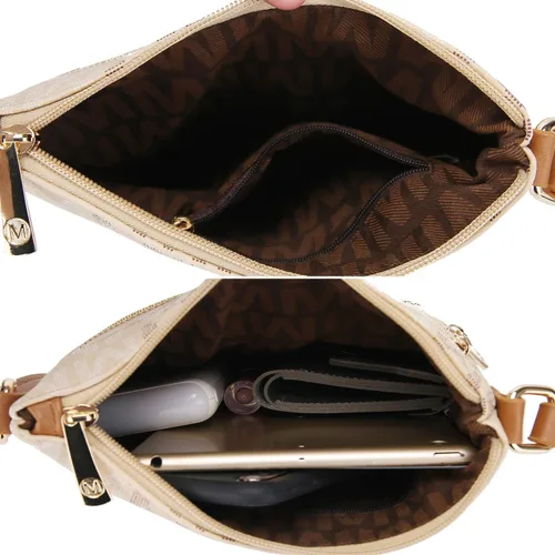Vista 3 de Mia K Women's Crossbody Handbag, PU Leather Adjustable Strap, Side Crossover Bag, Shoulder Bag