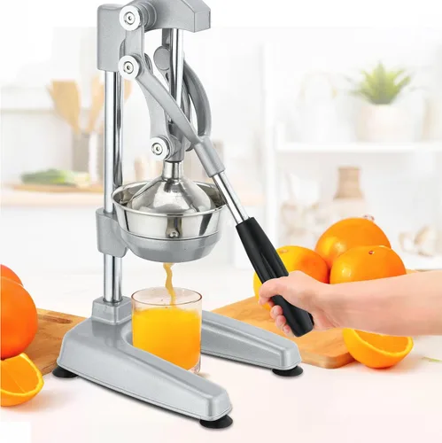 Vista 7 de Courant Exprimidor de jugo de naranja de acero aleado, resistente, fácil de limpiar, exprimidor profesional de cítricos, exprimidor de prensa manual