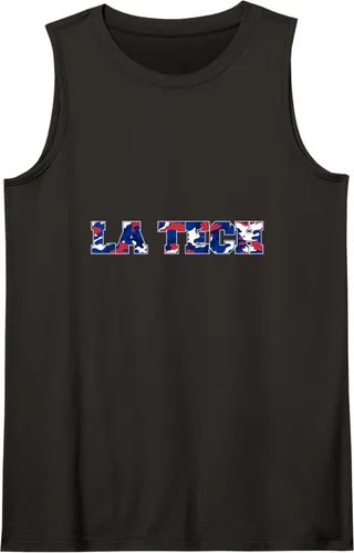 Vista 9 de Camiseta sin mangas Louisiana Tech Bulldogs Camo, Negro