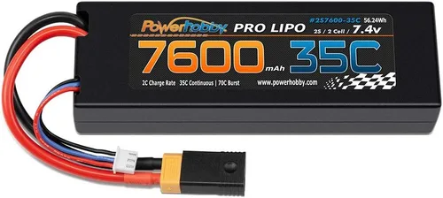 Vista 5 de Powerhobby 2S 7.4v 7600mah 35c Lipo Batería con enchufe XT60 + adaptador compatible con: Slash 4x4 4WD 2WD Stampede Rustler E-Revo E-Maxx Spartan