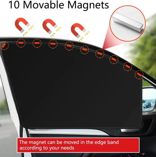 Vista 4 de Cortinas parasol para ventanilla lateral de automóvil, cortinas de privacidad; bloquean la luz al 100% para amamantar, tomar una siesta, cambiarse