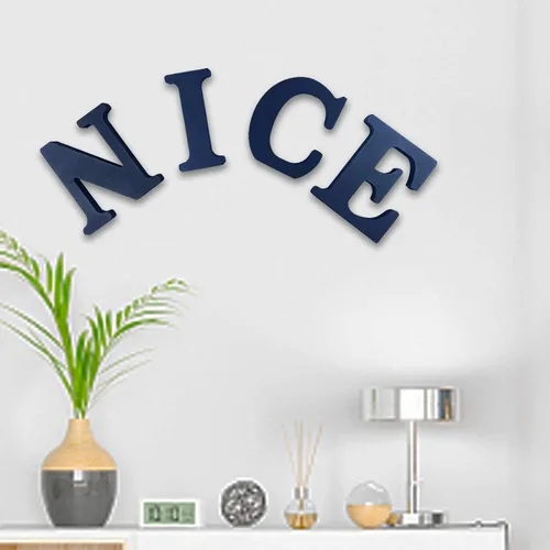 Vista 4 de AOCEAN Letras de madera negra de 6 pulgadas Letras de madera sin terminar para decoración de pared Letras decorativas de pie Rebanadas Tablero