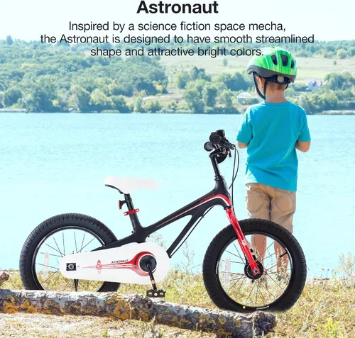 Vista 2 de RoyalBaby Bicicleta para niños, ligera de aleación de magnesio de 16/18 pulgadas, para niños y niñas de 4 a 9 años, ruedas de entrenamiento