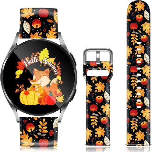 Vista 15 de Correa de reloj de 20 mm de Navidad compatible con Samsung Galaxy 6/5/5 Pro/4/4 Classic/3 (41 mm)/Active 1 y 2, tamaños 40 mm 41 mm 42 mm 44 mm 45