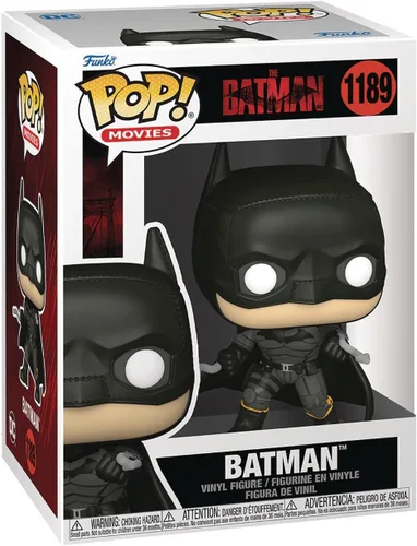 Vista 3 de DC Heroes: The Batman - Batman (Battle Ready Pose) Funko Pop! Figura de vinilo (incluye funda protectora compatible con caja pop box), multicolor