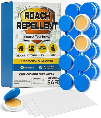 Vista 9 de Repelente de cucarachas para interiores, 16 unidades, mantiene Para el hogar, cocina, electrodomésticos, baño, sótano, garaje, despensa y áreas