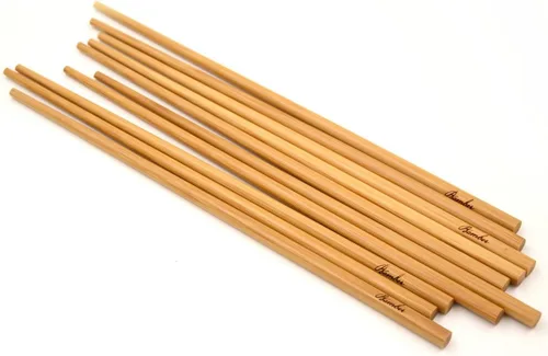 Vista 7 de Bamber Juego de 10 pares de palillos de bambú reutilizables, palillos de 10 pulgadas de largo, estilo japonés