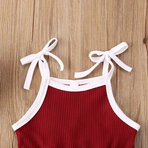 Vista 4 de VISGOGO Mameluco para bebés y niñas, monos sólidos, sin mangas, con cinturón, ropa de bebé, trajes
