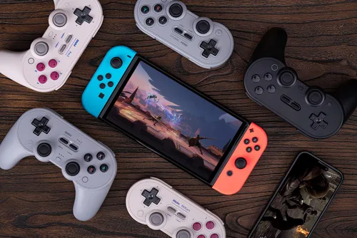 Vista 6 de 8BitDo Pro 2 Bluetooth Controller for Switch/Switch 2, Hall Effect Joysticks, 2 Pro Back Paddle Buttons, Wireless Gaming Controller for Switch, PC