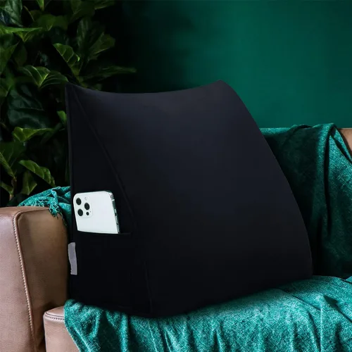 Vista 6 de Almohada de cuña para cabecero de cama Almohada pequeña de refuerzo para cabecera Almohada de lectura para sentarse en la cama para adultos, cojín