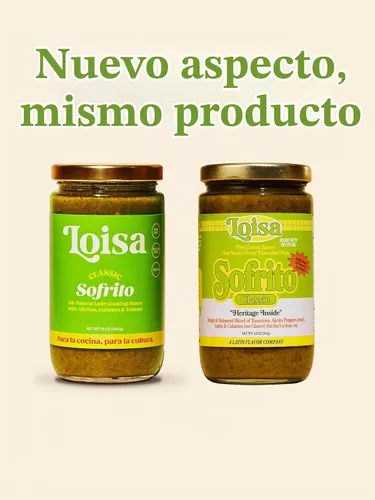 Vista 3 de Loisa Sofrito - Salsa de cocina, sin OGM, sin MSG, sin conservantes, sin colorantes artificiales, sin sabores artificiales, vegano, sabor latino